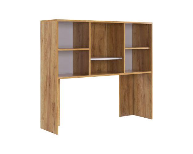 Надстройка компьютерного стола 1200 Лайт-2 дуб крафт золотой / белый