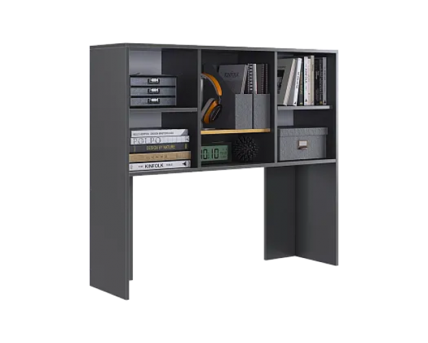 Надстройка компьютерного стола 1200 Лайт-2 графит / дуб крафт золотой