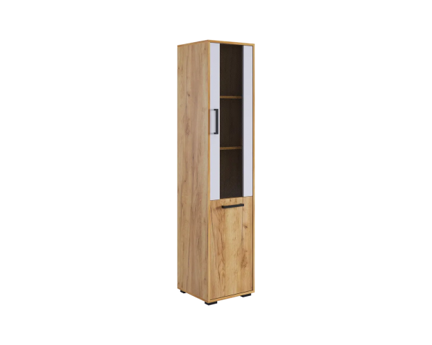 Стеллаж Лайт-2 дуб крафт золотой / белый