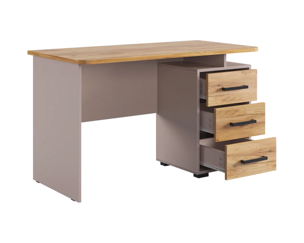 Стол компьютерный 1200 Лайт-2 кашемир / дуб крафт золотой