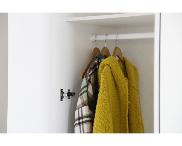 Шкаф трехдверный 105.01 Ева белое дерево / белый матовый