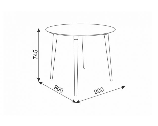 Стол обеденный Сканди 2 белый / светлый лак