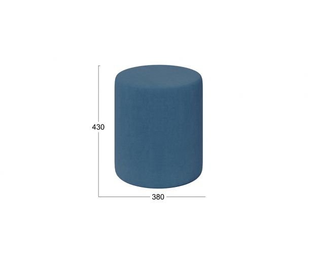 Пуф Тип 9 Велюр Синий