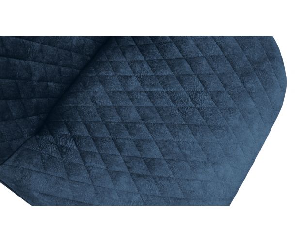 Стул «Оливер» К1С Черный муар/Микровелюр Wellmart Blue